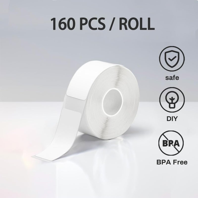 MIARALA White D30 Label Tape 12mm×40mm(0.47"x1.57"), D30 Label Maker Tape Self-Adhesive Label Tape for D30 Printer, 3 Rolls - Image 2